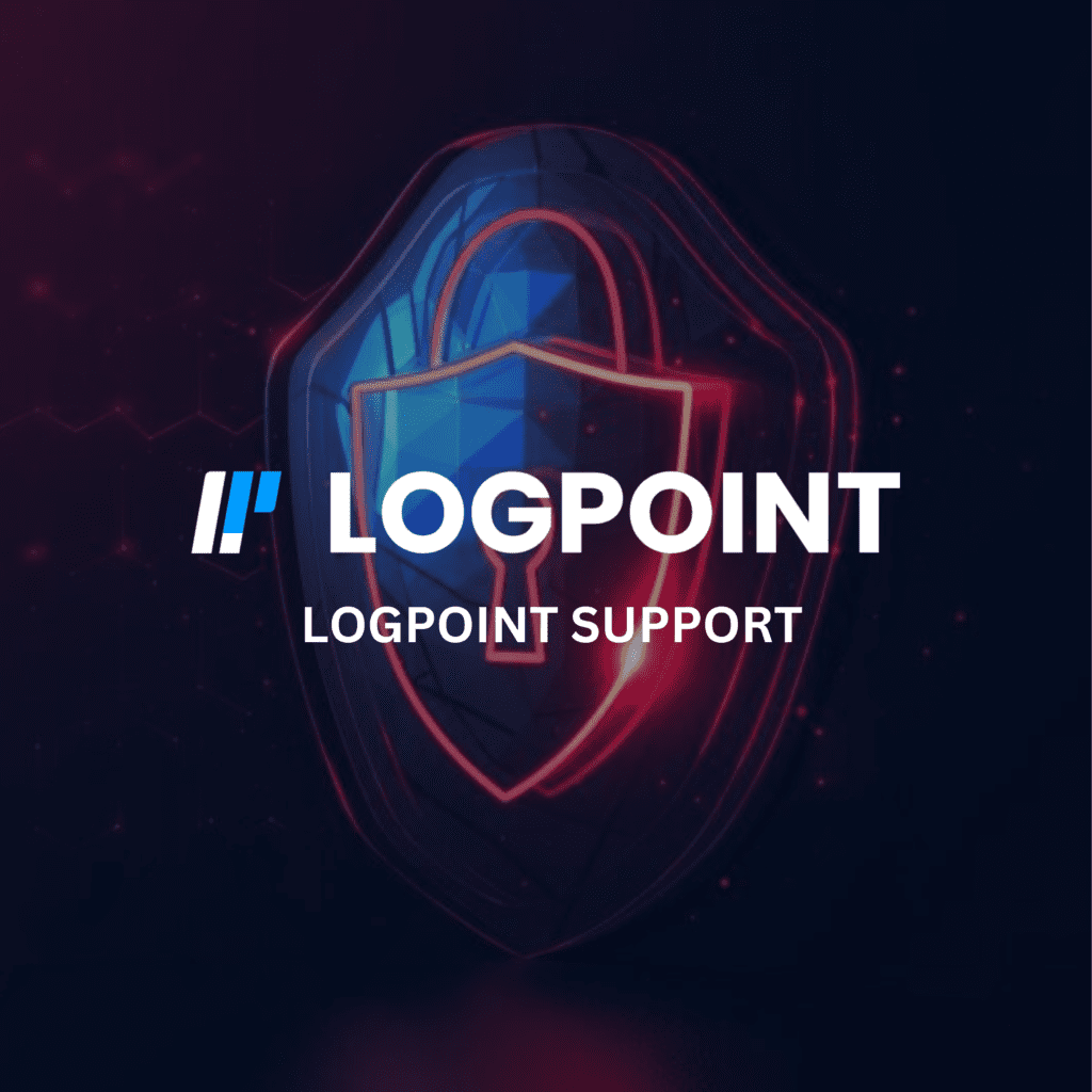 Logpoint support: secure shield logo.